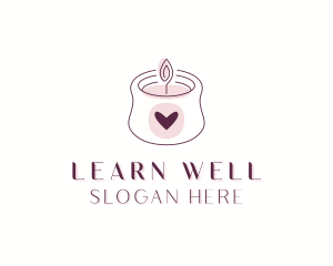 Valentine Candle Wellness logo design