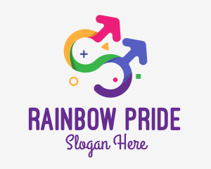 Colorful Gay Couple logo