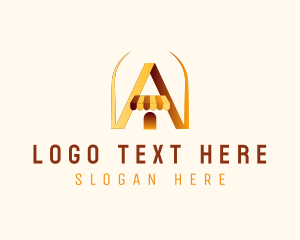 Retail - Arch Retail Letter A logo design