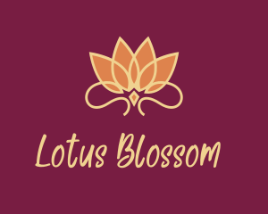 Luxury Diamond Lotus logo design