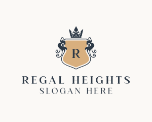 Crown Regal Shield logo design