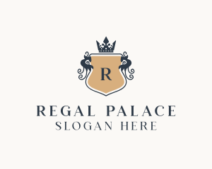 Crown Regal Shield logo design