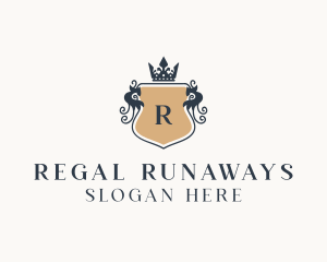 Crown Regal Shield logo design