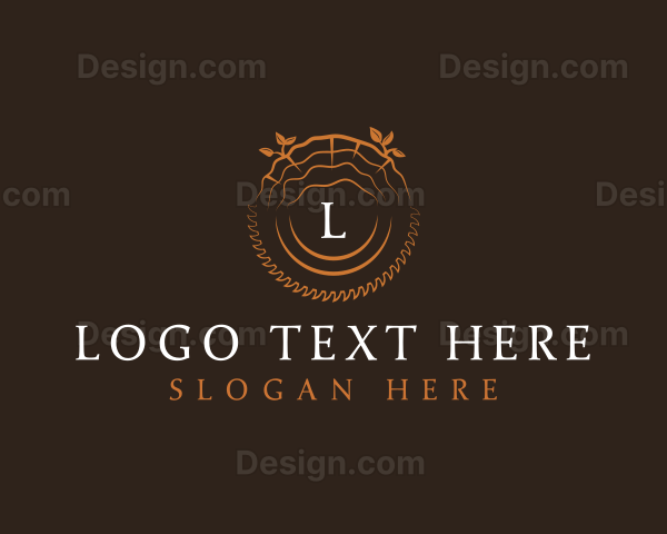 Logging Sawmill Woodwork Logo