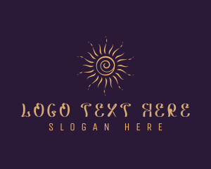 Elegant Cosmic Sun  logo