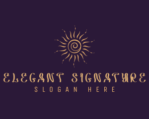 Elegant Cosmic Sun  logo design