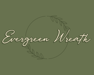 Organic Leaf Wreath logo design