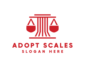 Pillar Legal Scales logo design