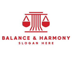 Pillar Legal Scales logo design