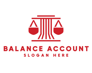 Pillar Legal Scales logo design