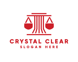 Pillar Legal Scales logo design