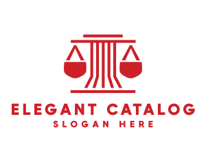 Pillar Legal Scales logo design