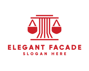 Pillar Legal Scales logo design