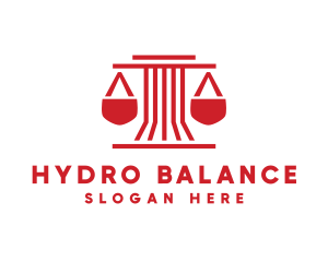 Pillar Legal Scales logo design