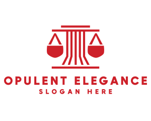 Pillar Legal Scales logo design