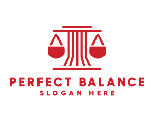 Pillar Legal Scales logo design