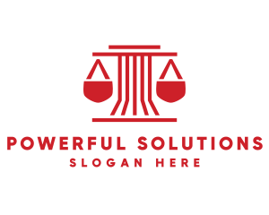 Pillar Legal Scales logo design