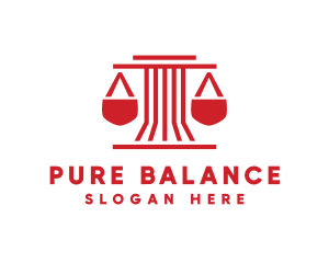 Pillar Legal Scales logo design