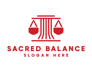 Pillar Legal Scales logo design