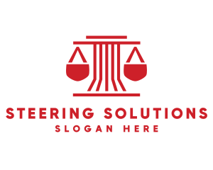 Pillar Legal Scales logo design