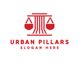 Pillar Legal Scales logo design