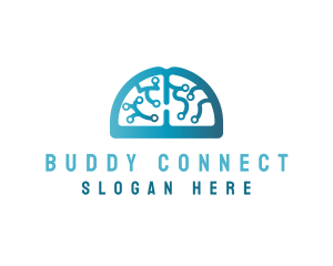 Brain Memory Computer logo design