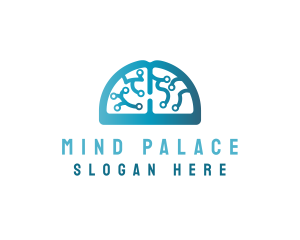 Brain Memory Computer logo design