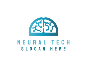 Brain Memory Computer logo design