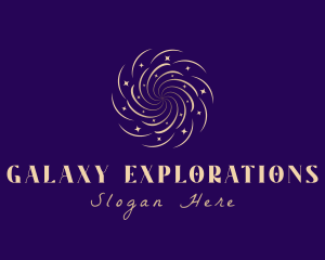 Spiral Galaxy Stars logo design