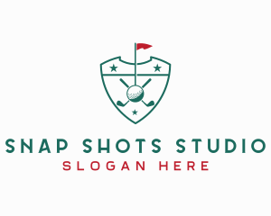 Sports Golf Course Shield  logo