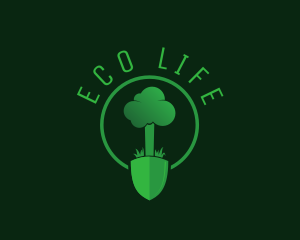 Tree Planting Trowel  logo design