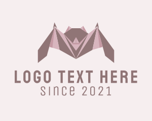 Geometric Bat Origami  logo