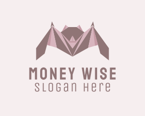 Geometric Bat Origami  Logo