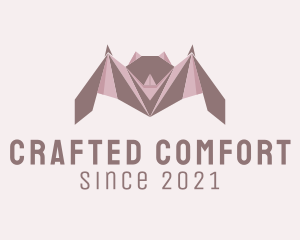 Geometric Bat Origami  logo design