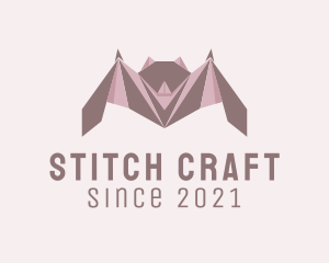 Geometric Bat Origami  logo design