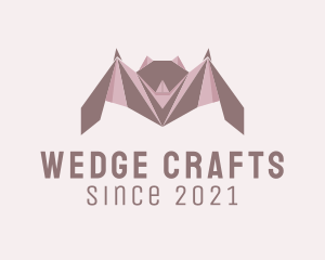 Geometric Bat Origami  logo design