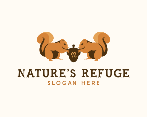 Squirrel Acorn Wildlife logo