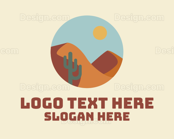 Desert Dunes Landscape Logo