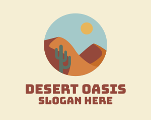 Desert Dunes Landscape  logo design