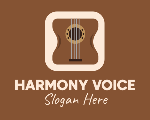 Acoustic Guitar Mobile Application logo design