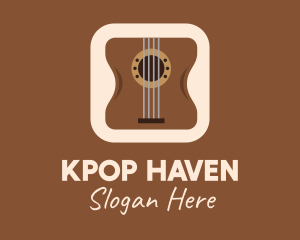 Acoustic Guitar Mobile Application logo design