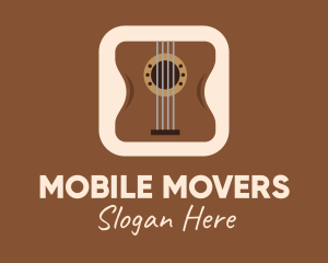 Acoustic Guitar Mobile Application logo design