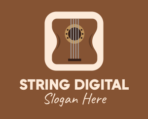 Acoustic Guitar Mobile Application logo design