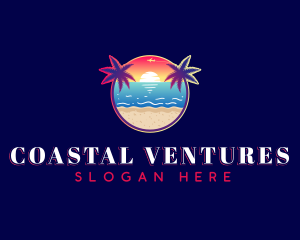 Sunset Beach Resort logo design