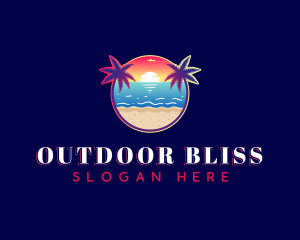 Sunset Beach Resort logo design