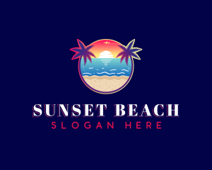 Sunset Beach Resort logo design