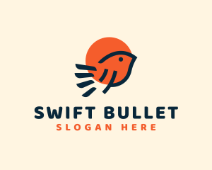 Sun Sparrow Swift logo design