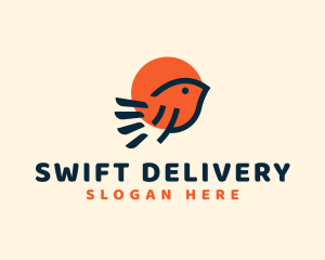 Sun Sparrow Swift logo design