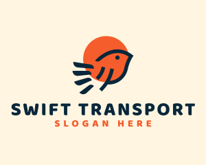 Sun Sparrow Swift logo design