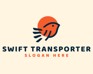 Sun Sparrow Swift logo design